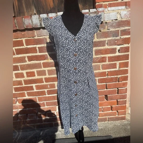 Monteau Los Angeles sun dress floral design size Large - Picture 1 of 7